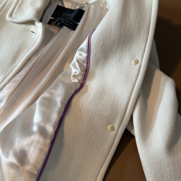J.Crew Wool-Blend Lady Coat, Ivory, 2P - Picture 5 of 8